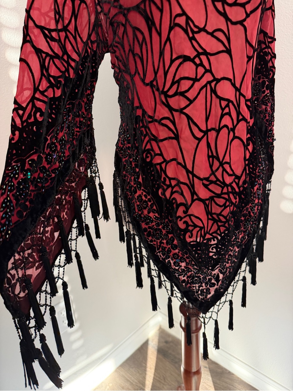 Vintage Silk Fringe Top